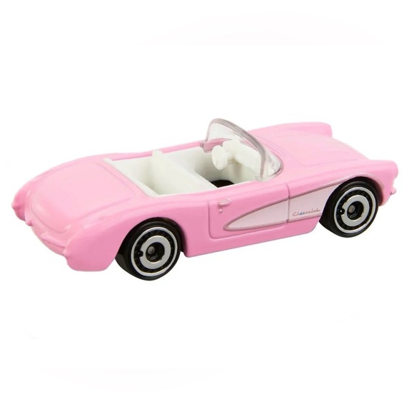 Barbie The Movie 2023 Hot Wheels Collectible Car Pink 1956 Corvette Convertible - Picture 4 of 9